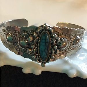 Costume Turquoise/Silver  Bracelet